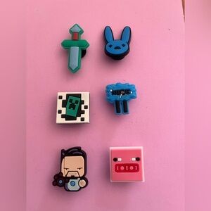 Set of 6 Fun Shoe Charms